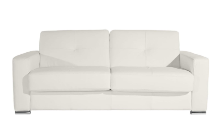 Sofá cama con chaise longue en piel natural Boston | Sofá cama de piel
