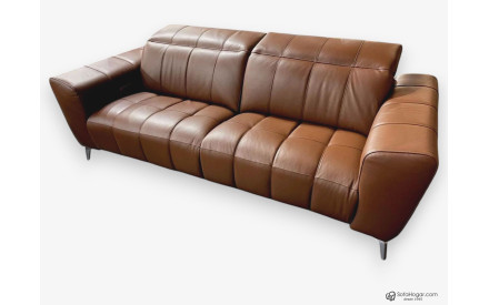 Sofá de Piel con Diseño Moderno Patas Altas con Relax Eléctrico Motor