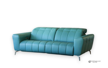 Sofá de Piel con Diseño Moderno Patas Altas con Relax Eléctrico Motor