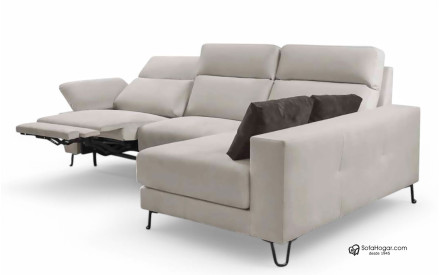 Sofá Chaise Longue Moderno – Piel Blanca y Diseño de Lujo