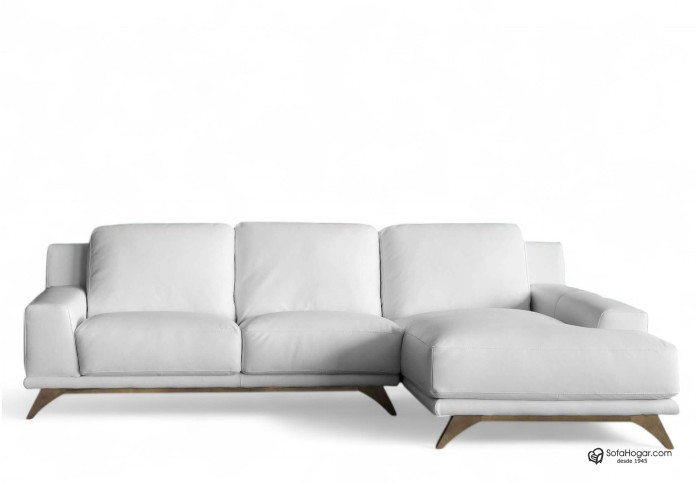 Sofá Chaise Longue Cuero Contemporánea JULIANA | Sofás de piel