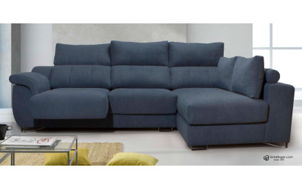 Sofá con Chaise Longue asientos deslizantes Mayte | Sofás de cuero