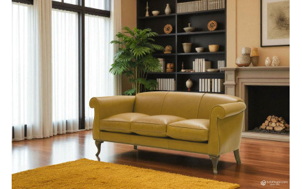 Sofá y sillón Valladolid en piel natural | Sofá y sillón de cuero